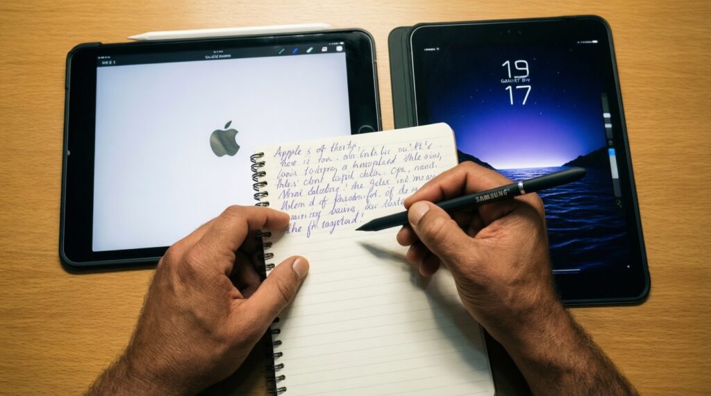 เลือกสไตลัสสำหรับจดโน้ต: Apple Pencil vs S Pen vs USI/รุ่นทั่วไป และแอปที่ควรใช้ - иллюстрация