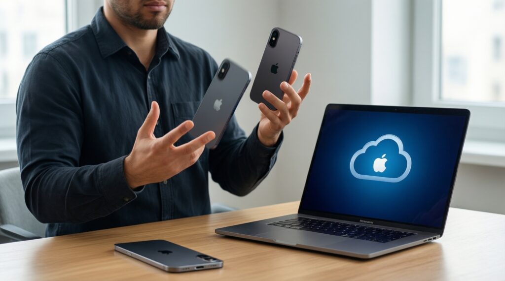 บริการสมัครสมาชิกคุ้มไหม: iCloud+, Google One, Samsung/บริการเสริม เปรียบเทียบพื้นที่และฟีเจอร์ - иллюстрация