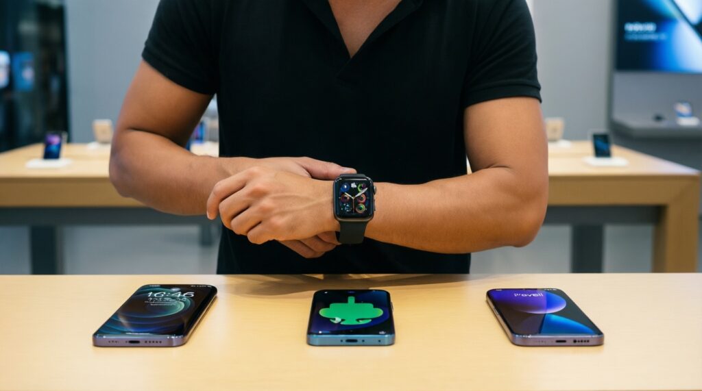 - เปรียบเทียบสมาร์ตวอทช์: Apple Watch vs Pixel Watch vs Galaxy Watch เรื่องสุขภาพ ฟีเจอร์ และแบต - иллюстрация