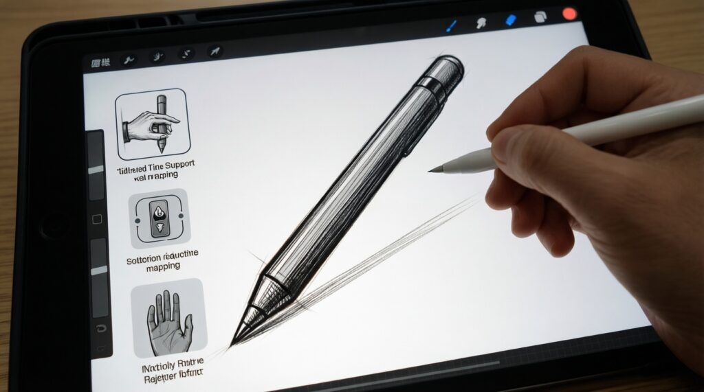 ปากกาแท็บเล็ตเปรียบเทียบ: Apple Pencil vs S Pen vs USI ใครเขียนลื่นสุดและเหมาะกับสายจดโน้ต - иллюстрация