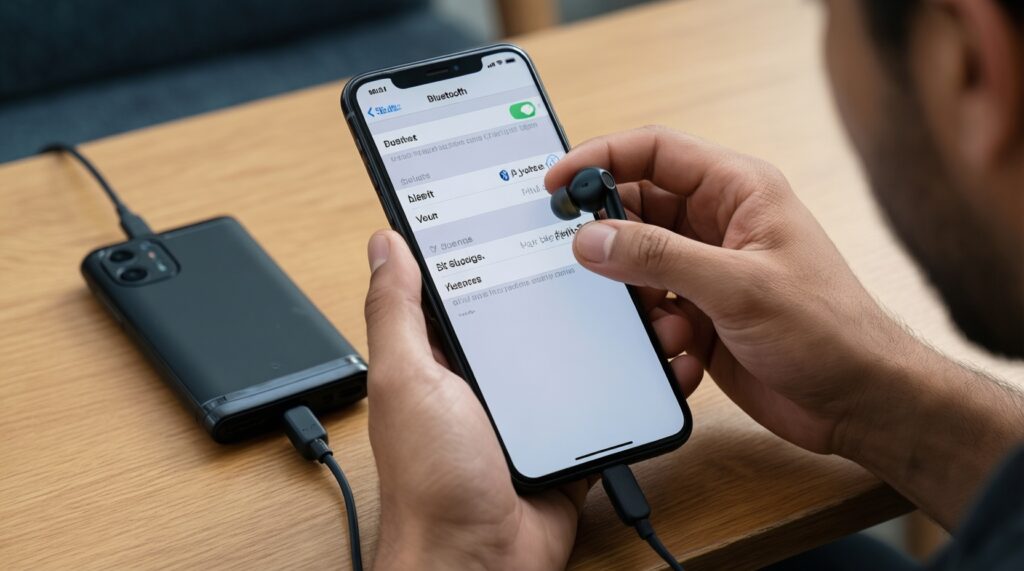 หูฟังไร้สายและการสลับอุปกรณ์: AirPods vs Pixel Buds vs Galaxy Buds ประสบการณ์ใช้ใน Ecosystem - иллюстрация