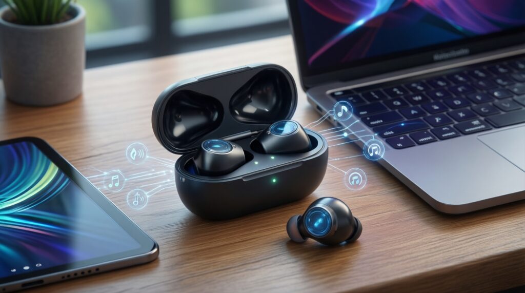 หูฟังไร้สายกับการสลับอุปกรณ์: AirPods vs Galaxy Buds vs Pixel Buds ประสบการณ์ในอีโคซิสเต็มต่างกันยังไง - иллюстрация