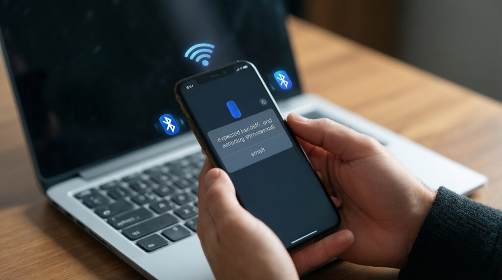 ทำงานหลายอุปกรณ์ (Continuity/Sync): Handoff, Nearby Share, Multi Control ใช้จริงต่างกันอย่างไร - иллюстрация