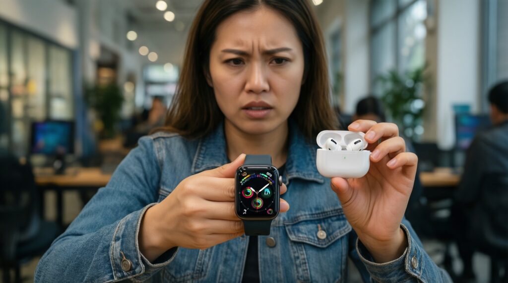 หัวข้อรีวิวและเปรียบเทียบระบบนิเวศ Apple vs Google vs Samsung: ใครเหมาะกับไลฟ์สไตล์แบบไหน - иллюстрация