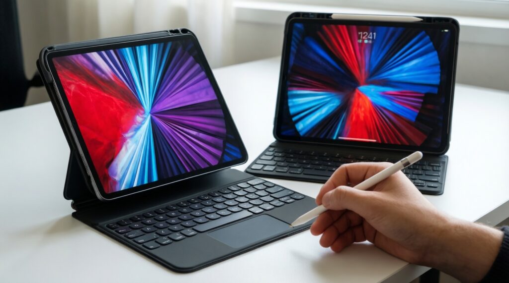 แท็บเล็ตทำงาน-เรียน: iPad vs Galaxy Tab vs Android tablet สาย Google เลือกแบบไหนให้ไม่พลาด - иллюстрация
